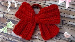 🎀❣crochet bow full tutorial ❣🎀 [upl. by Tillford161]