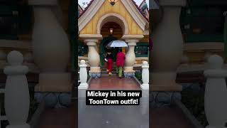 Mickey Mouses New ToonTown Outfit  Disneyland [upl. by Anemaj]