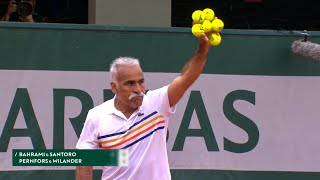 FUNNIEST Tennis Match EVER You Wont Stop Laughing Mansour Bahrami Trick Shots [upl. by Rey]