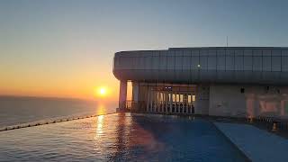 Sun rise at Skybay Hotel Gyeongpo Gangneung South Korea 2 [upl. by Carolee]