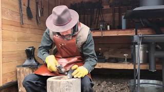 Tinsmithing the spoon for the blacksmith forged Lodge Ladle [upl. by Danila68]