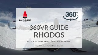 Rhodos piste  La Plagne  Plagne Bellecôte  Roche de Mio  Full HD360VR [upl. by Emearg509]