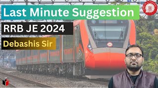 Last Minute Suggestion Subjectwise RRB JE 2024 [upl. by Dlabihcra]