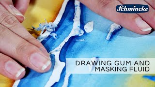 Application of the medium Drawing gum and masking fluid [upl. by Averell130]