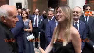 Maria Elena Boschi e Bertinotti allAmbasciata di Francia [upl. by Hewe]