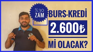 KYK BURS KREDİSİ 2600₺ Mİ OLACAK BURS KREDİ ZAMMI ZAMLI BURS ÖDEMESİ NE ZAMAN [upl. by Rana602]