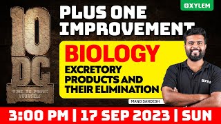 Plus One Improvement Exam  Biology  Excretory Products and Their Elimination  Xylem Plus Two [upl. by Kenley]