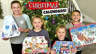 OPENING ALL OUR CHRISTMAS ADVENT CALENDARS FAMILY VLOG [upl. by Abdel]