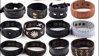 5 Leather Bracelet DIY  How to Make Leather Bracelet at Home  Mens Jewelry IDEAS [upl. by Radu42]