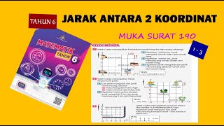 tahun 6  tahun 6  ms 190 no 1  3 jarak antara 2 koordinat  matematik tahun 6 [upl. by Ardnaskela]