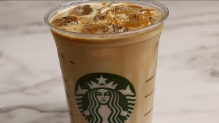 Iced Caramel Macchiato Starbucks  AampA Homemade [upl. by Aikimat]