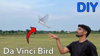 Make A Flying Bird With Rubber Motor At Home ornithopter how [upl. by Bowes]