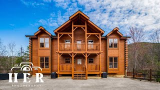 GIANT 12 BEDROOM CABIN  Sevierville TN  Video Tour [upl. by Archangel]