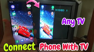 How to connect Mobile Phone with TV  How To Connect Android Phone To TV  Connect Phone with TV [upl. by Anastasius51]