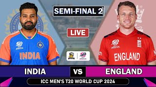 India vs England Live Scores amp Commentary  SEMI FINAL 2  T20 WC  IND vs ENG LIVE  TOSS amp RAIN [upl. by Dorisa]