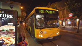 Portugal Lisbon bus 708 night ride from Rua da Palma to Rua Marques da Silva [upl. by Nnazil]