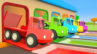 Learn colors with colored tow trucks for kids Helper cars cartoons for kids Animation for kids [upl. by Hoxsie]