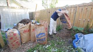 Thermophilic composting with roadside leaf litter by Permaculture Wilmington [upl. by Nasho]