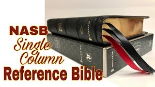 NASB Single Column Reference Bible Black Goatskin by Zondervan [upl. by Joachim]