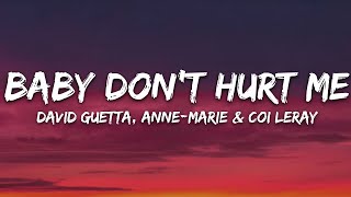 Playlist  David Guetta AnneMarie Coi Leray  Baby Don’t Hurt Me Lyrics  Vibe Song [upl. by Aliekahs]