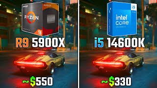 RYZEN 9 5900X vs INTEL i514600K  Test in 6 Games [upl. by Eelam]