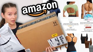 I Tried ALL the Best Amazon Workout Tops [upl. by Enitsud]