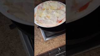 Cheese ham pizza without oven shorts [upl. by Ardeth]