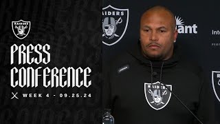 Coach Pierce ‘It’s a New Week Another Opportunity’  Raiders  NFL [upl. by Notsirt]