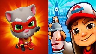 Satisfying Mobile Games Play 9999 Tiktok Games Subway Surfers VS Talking Tom Hero Dash [upl. by Lauren]