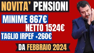 ✅NOVITÀ PENSIONI a marzo 2024 📈 RIDUZIONE IRPEF E AUMENTO NETTO salgono le MINIME [upl. by Notyarb735]