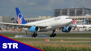 Air Anka Airbus A330s at Stuttgart Airport [upl. by Rednal]