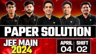 JEE Main 2024 Paper Solution  4th April Shift 2 [upl. by Yrek833]