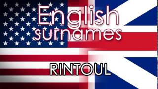 English surnames RINTOUL  pronounce [upl. by Ilarrold]