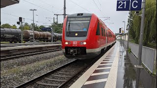 DB Regio Bayern RE 7 LindauReutin  Kempten Allgaü Hauptbahnhof BR 612 [upl. by Nimzay491]