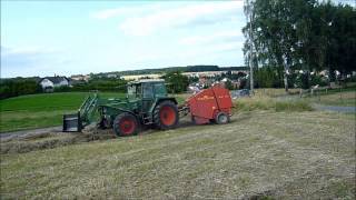 Heuernte 2013 Rundballenpressen mit Fendt Farmer Turbomatik 309 LS und Welger RP 12 [upl. by Ycrad]