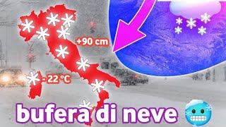 METEO  Una forte tempesta polare invaderà l’Italia Con grande nevicata in pianura e gelo [upl. by Geirk]