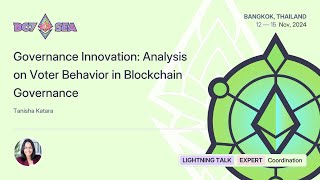 Governance Innovation Analysis on Voter Behavior in Blockchain Governance [upl. by Maffei]