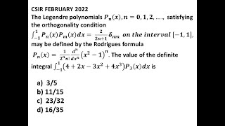 14 Legendre Polynomial I CSIR I GATE I JEST I Mathematical Methods of Physics I Dr Nagaraju Pendam [upl. by Othilia]