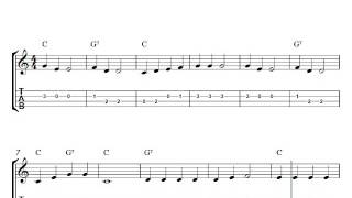 Ukulele tab  Lightly Row [upl. by Jobye]