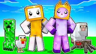 LANKYBOX FOXY amp BOXY Play MINECRAFT For The FIRST TIME EVER Lets Play Minecraft Part 1 [upl. by Enived]