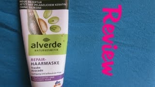 REVIEW HAARMASKE TRAUBE AVOCADO VON ALVERDE DM  COCONUT210379 [upl. by Gardiner365]