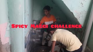 spicy Maggi challenge🗿🗿😡😡😡🗿llrohanthakorll [upl. by Ahsilram392]