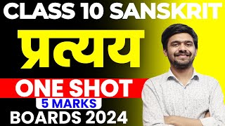 प्रत्यय  Partyay One Shot Class 10 संस्कृत  Sanskrit Bord 2024 Master Sahab प्रत्यय कैसे करें [upl. by Johanna352]