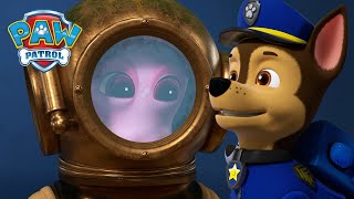 Pups solve a museum mystery and help a squid get back home  PAW Patrol Cartoon Compilation [upl. by Arodnap]