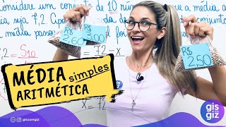 MÉDIA ARITMÉTICA SIMPLES  MEDIANA E MODA  \Prof Gis [upl. by Ideih]