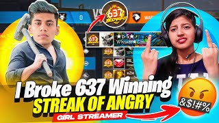 First Time Break 637 Winning Streak😱Angry Girl Crying Vs UG Ayush😡 [upl. by Finnigan]