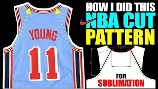 How to Edit NBANIKE Jersey PatternCut for Sublimation [upl. by Asilanna755]