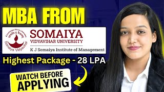 KJ SOMAIYA Institute Of Management Review  Highest Package 28LPA  Should You Apply Or Not  mba [upl. by Danni]