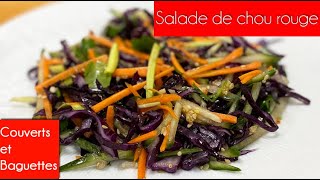 Salade de chou rouge à la chinoise  Couverts et Baguettes [upl. by Fogg212]