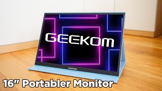 GEEKOM PM16 Review 16quot Tragbarer Monitor – perfekt als zweiter Bildschirm für WindowsMac [upl. by Nnaeitak]